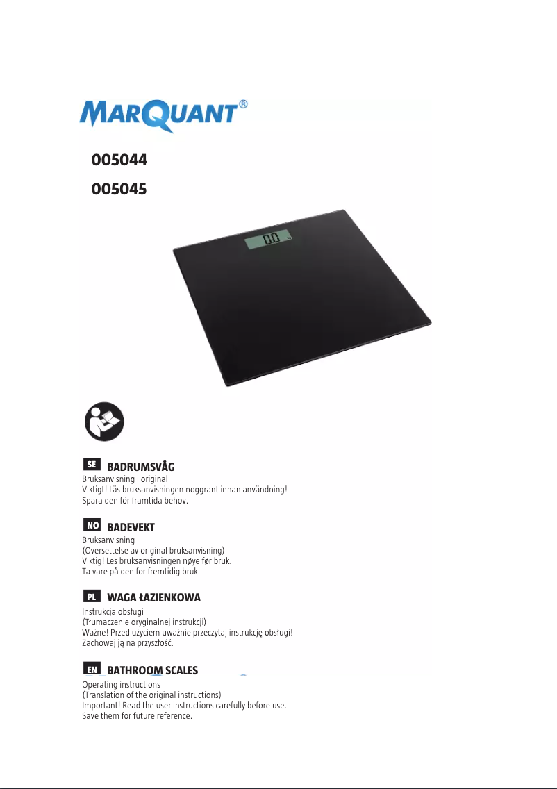 Página nº 1 - Manual de usuario Marquant 005-044