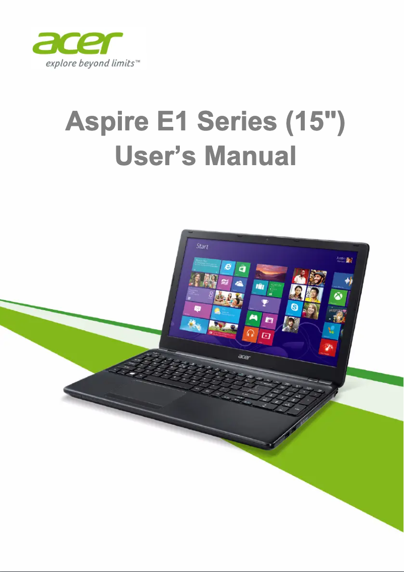 Imagen de la primera página del manual del dispositivo Aspire E1-570G
