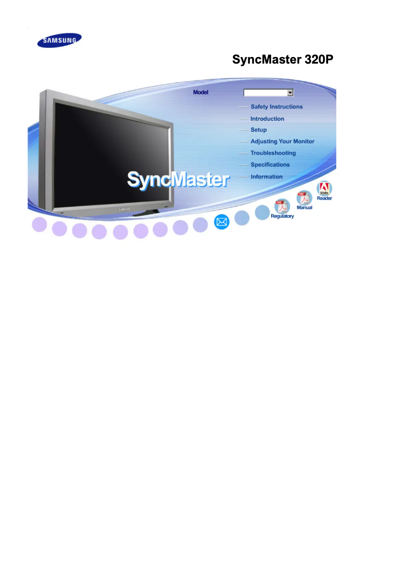 Imagen de la primera página del manual del dispositivo SyncMaster 320P