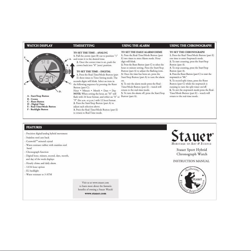 Página nº 1 - Manual de usuario Stauer 30827