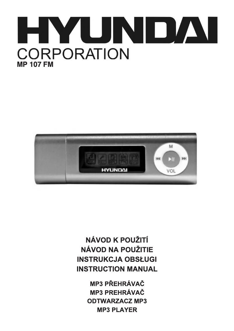 Imagen de la primera página del manual del dispositivo MP 107