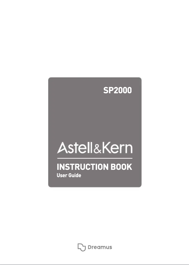 Página 1 del manual Manual de usuario Astell&Kern SP2000