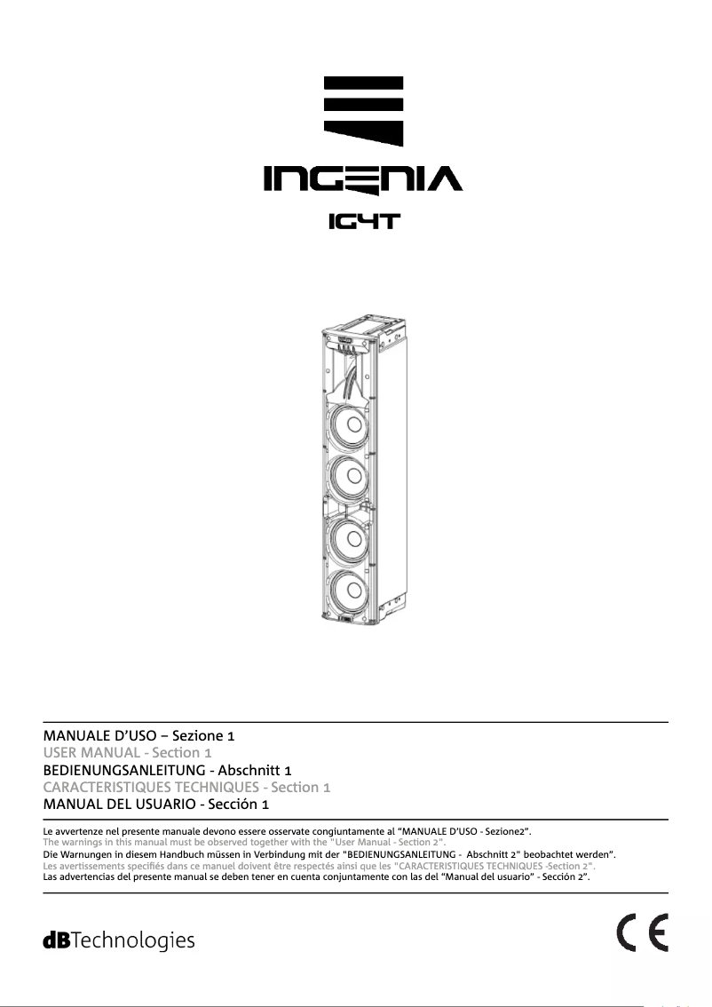 Imagen de la primera página del manual del dispositivo Ingenia IG4T