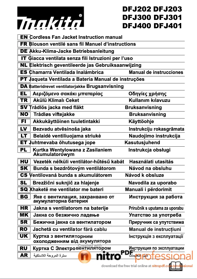 Página 1 del manual Manual de usuario Makita DFJ401Z