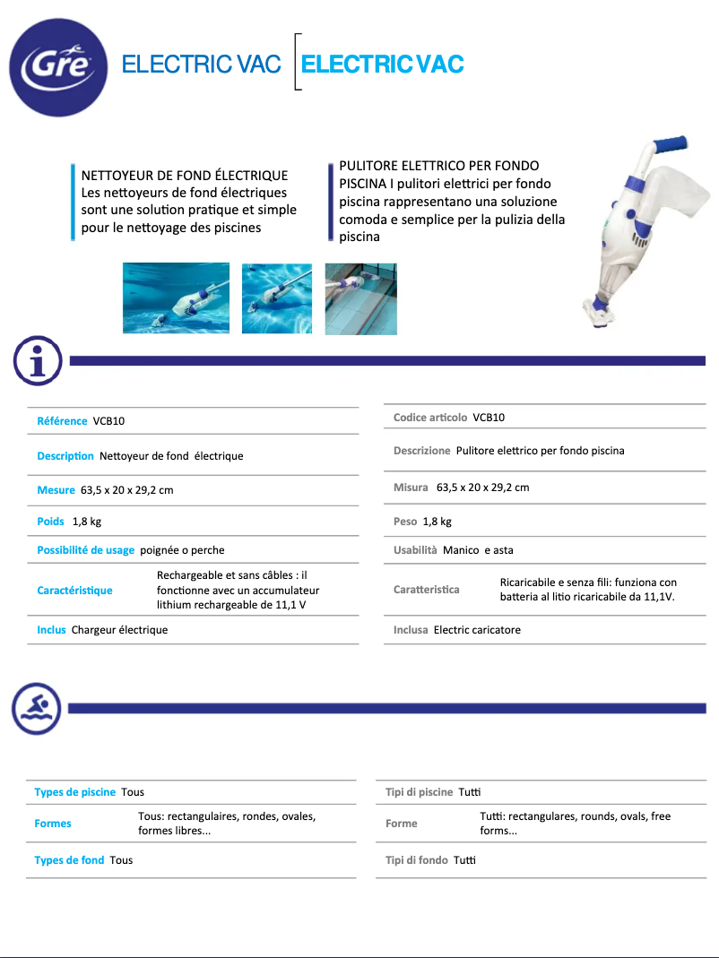 Imagen de la primera página del manual del dispositivo VCB10