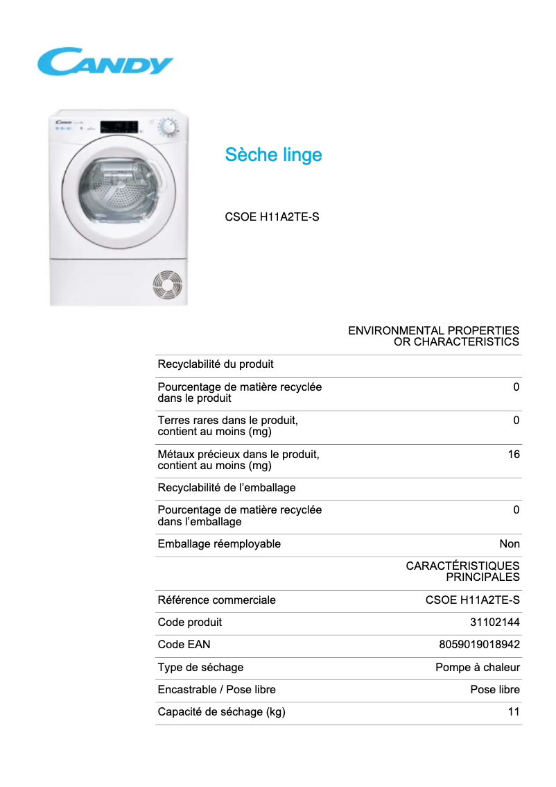 Imagen de la primera página del manual del dispositivo CSOE H11A2TE-S