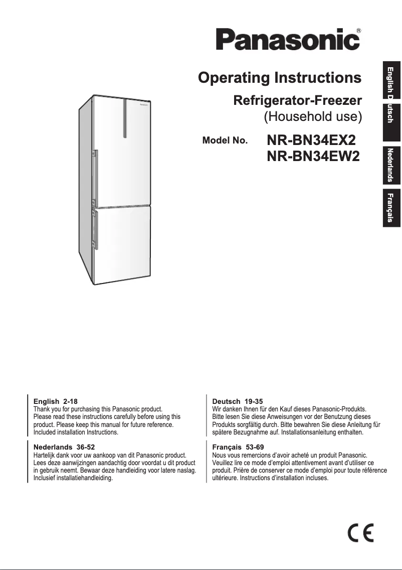 Imagen de la primera página del manual del dispositivo NR-BN34EX2