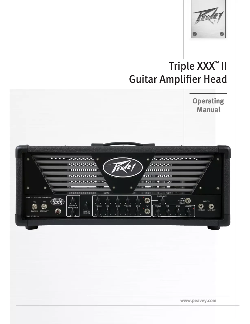 Imagen de la primera página del manual del dispositivo Triple XXX II