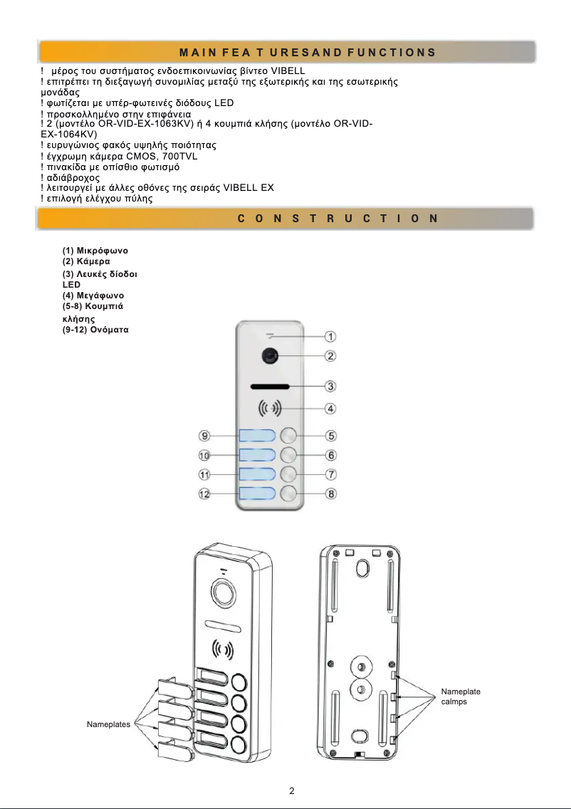 Imagen de la primera página del manual del dispositivo OR-VID-EX-1064