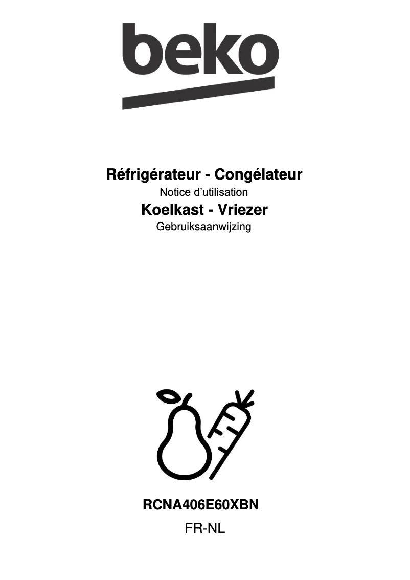 Imagen de la primera página del manual del dispositivo RCNA406E60XBN