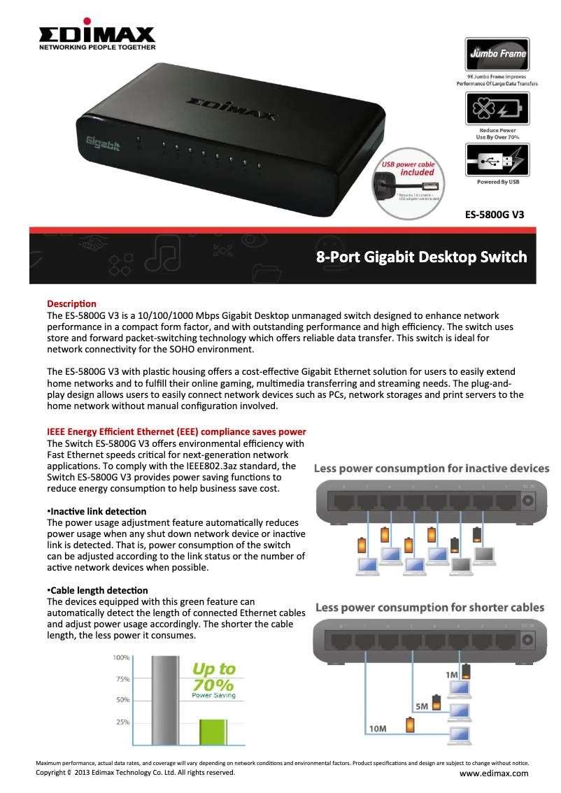 Página nº 1 - Ficha técnica Edimax ES-5800G V3