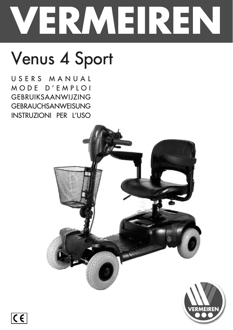 Página 1 del manual Manual de usuario Vermeiren Venus 4 Sport