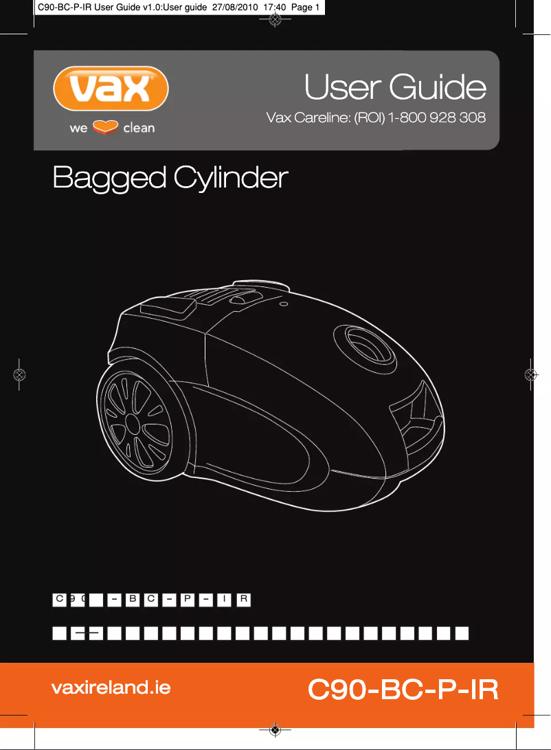 Página 1 del manual Manual de usuario Vax C90-BC-P-IR