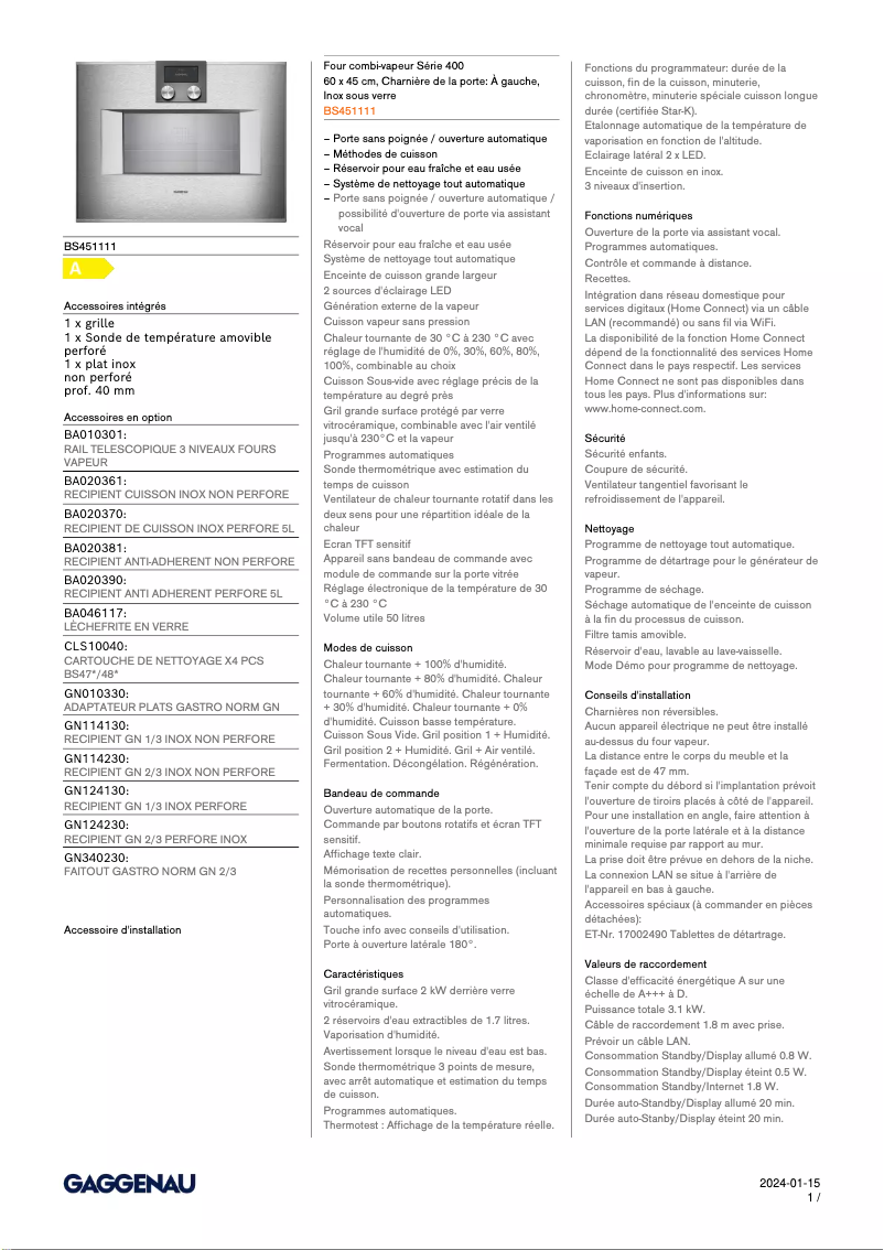 Imagen de la primera página del manual del dispositivo BS451111