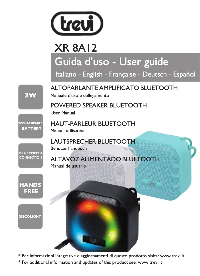 Página 1 del manual Manual de usuario Trevi XR 8A12