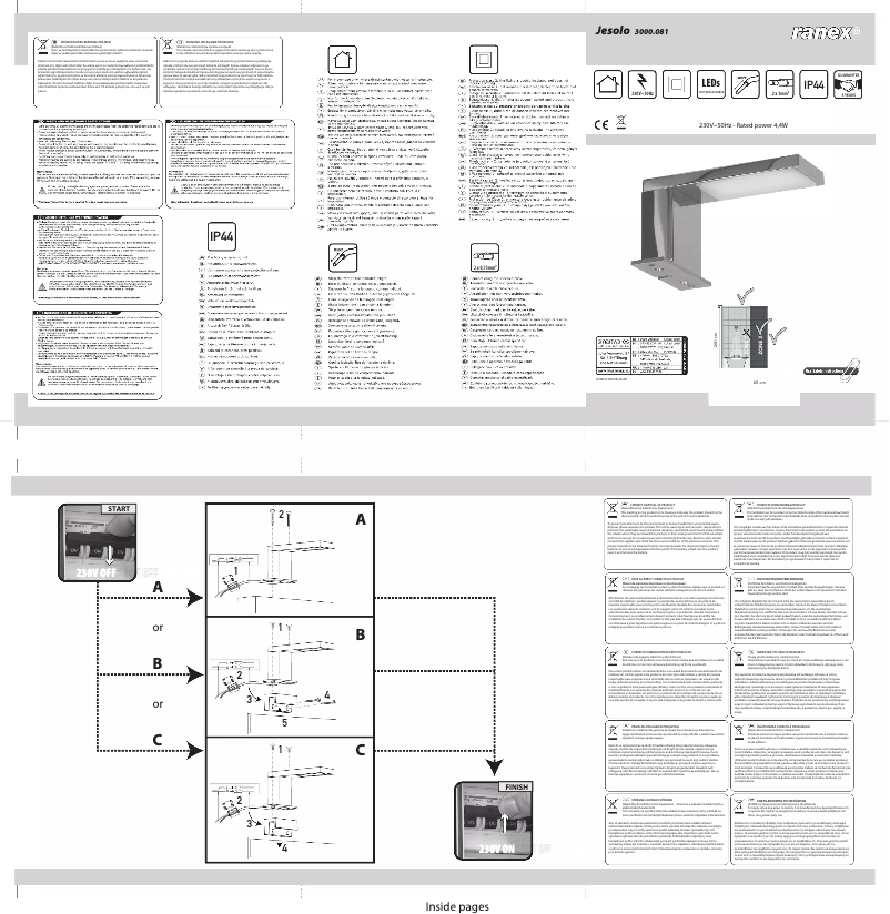 Imagen de la primera página del manual del dispositivo Jesolo 3000.081