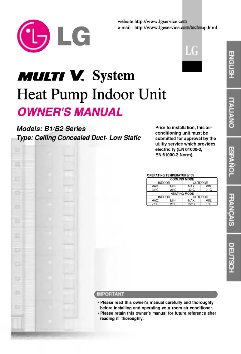 Imagen de la primera página del manual del dispositivo LRNU09GTJC0