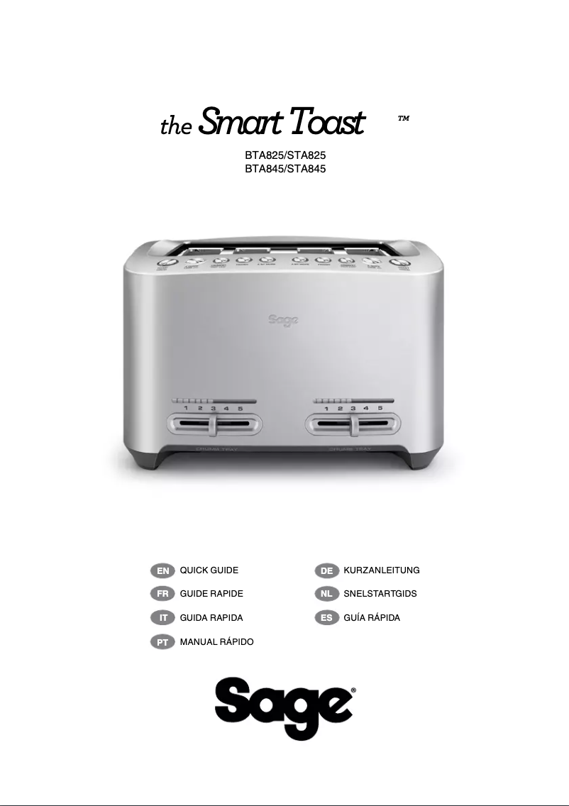 Página 1 del manual Manual de usuario Sage the Smart Toast BTA845