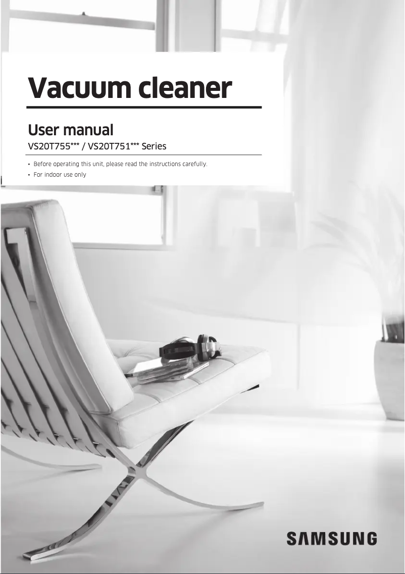 Página 1 del manual Manual de usuario Samsung VS20T7551R5