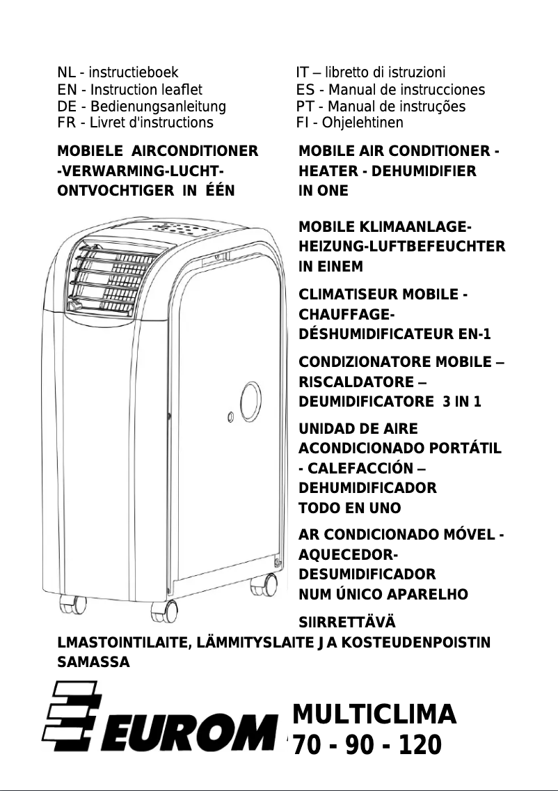 Imagen de la primera página del manual del dispositivo Multiclima 120
