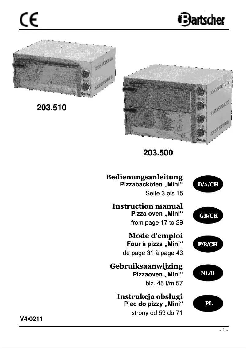 Imagen de la primera página del manual del dispositivo 203.500