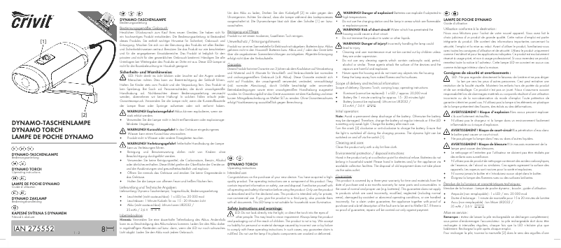 Página 1 del manual Manual de usuario Crivit IAN 275552