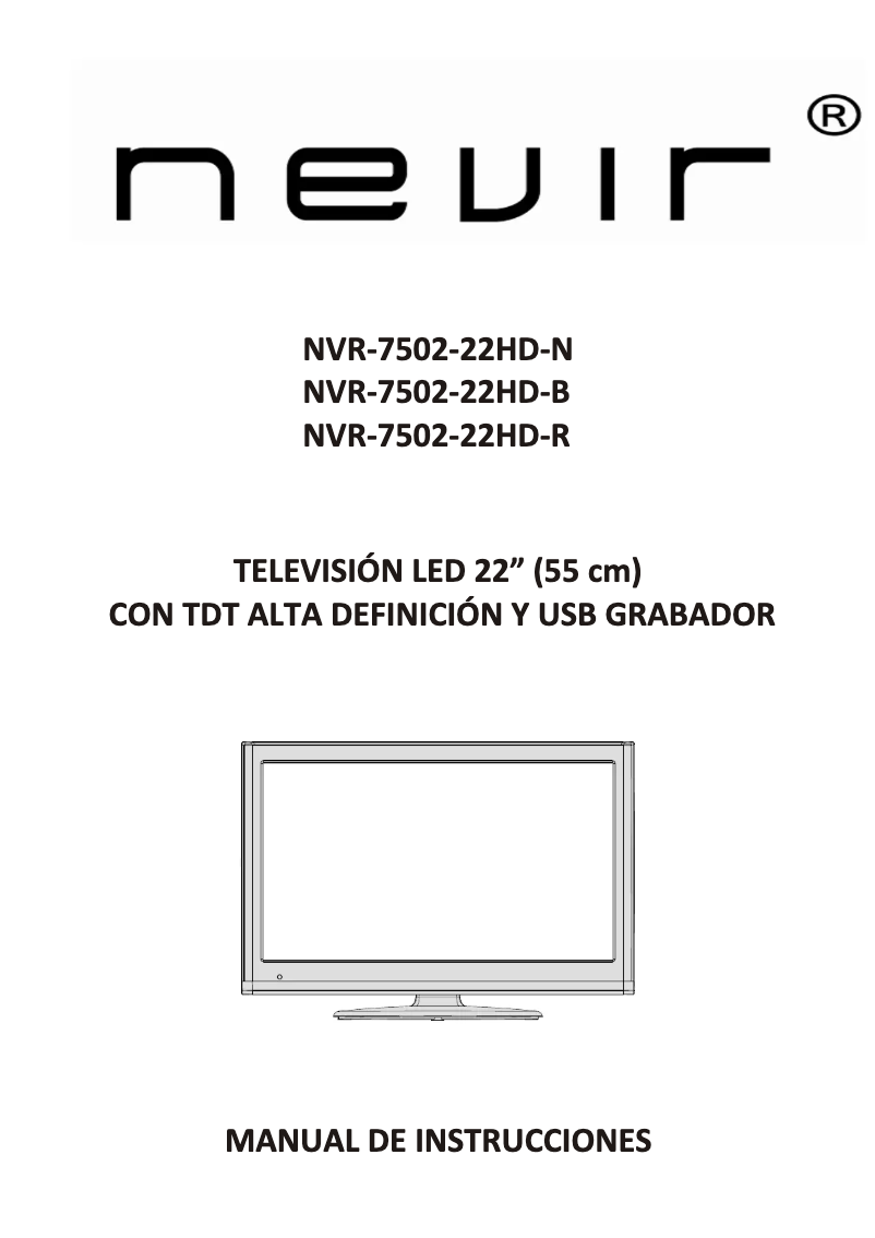 Página 1 del manual Manual de usuario Nevir NVR7502-22