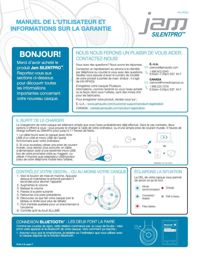 Imagen de la primera página del manual del dispositivo SilentPro HX-HP425