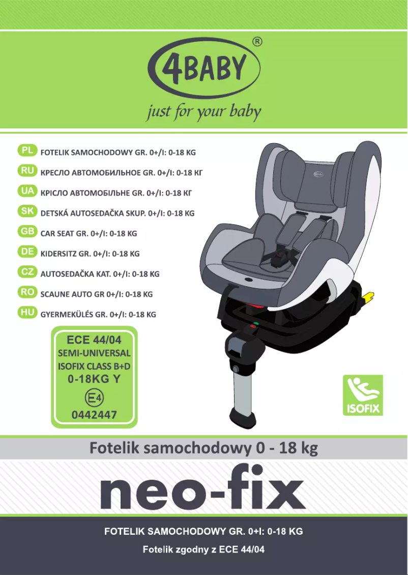 Página 1 del manual Manual de usuario 4Baby Neo-fix