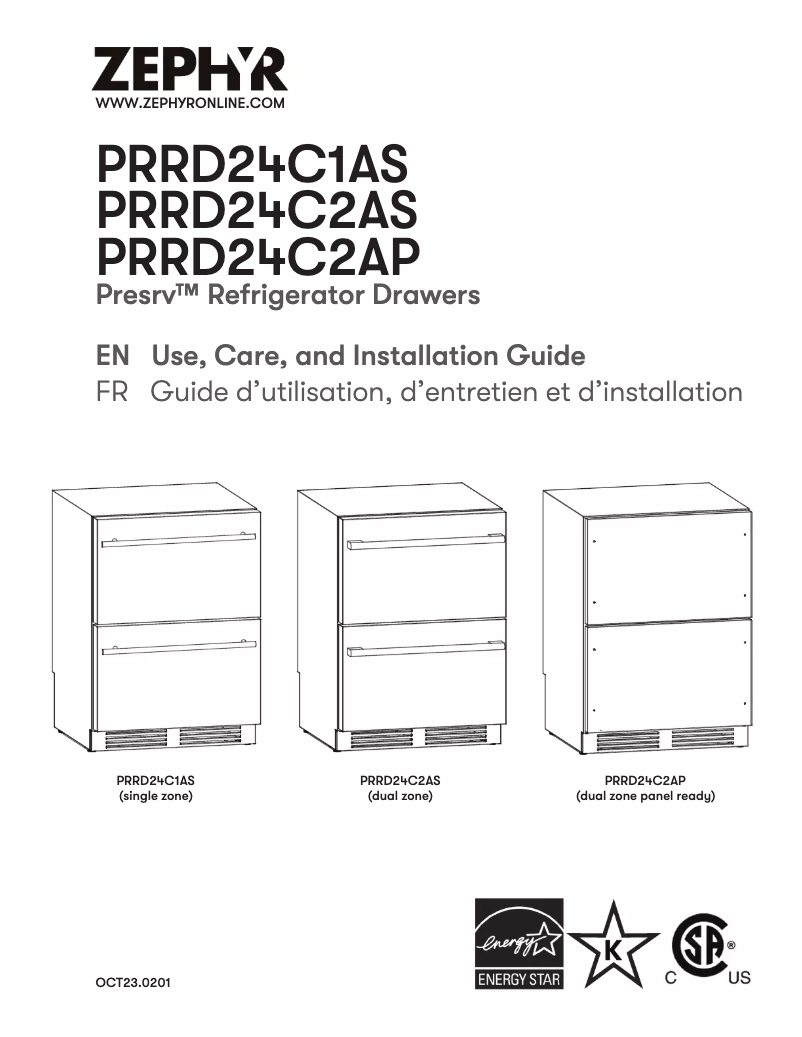 Imagen de la primera página del manual del dispositivo Presrv PRRD24C1AS