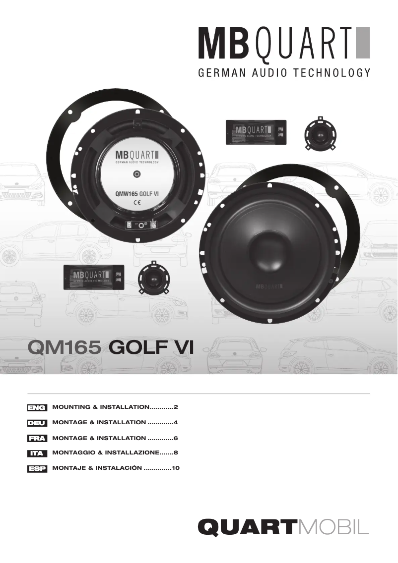 Imagen de la primera página del manual del dispositivo QM165 GOLF VI