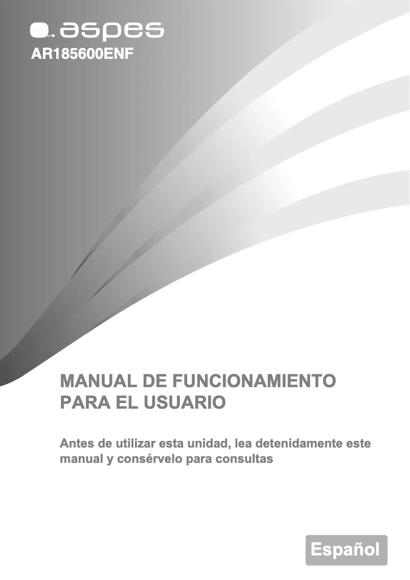 Imagen de la primera página del manual del dispositivo AR185600ENF