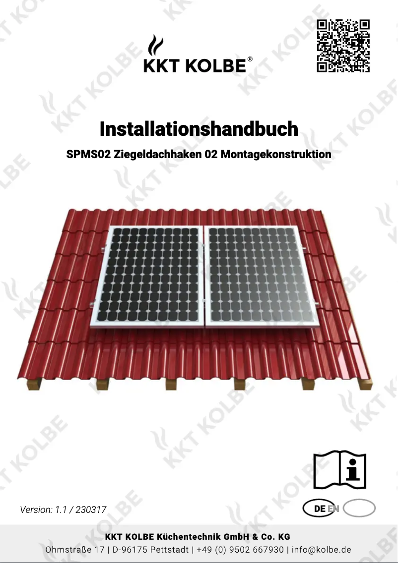 Página 1 del manual Guía de instalación KKT Kolbe SPMS02