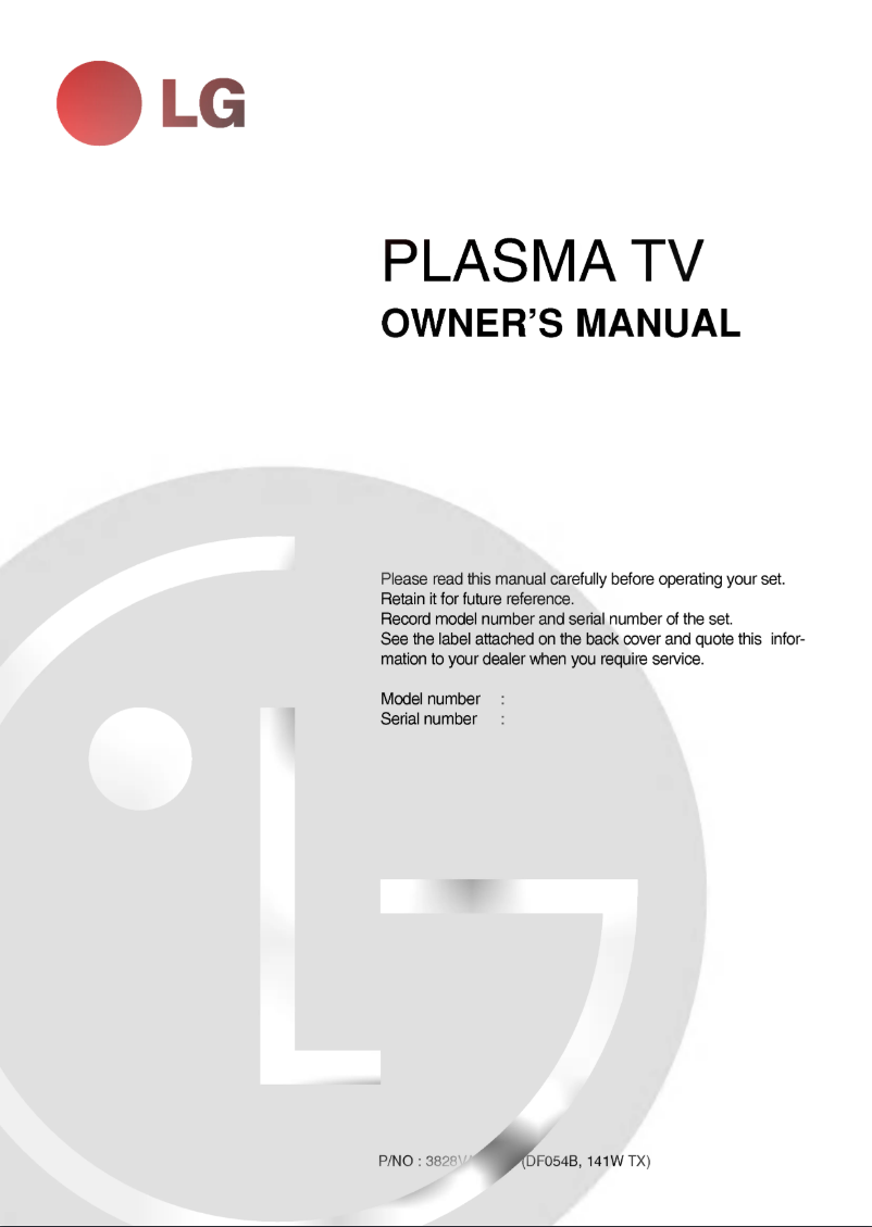 Imagen de la primera página del manual del dispositivo 50PX4D