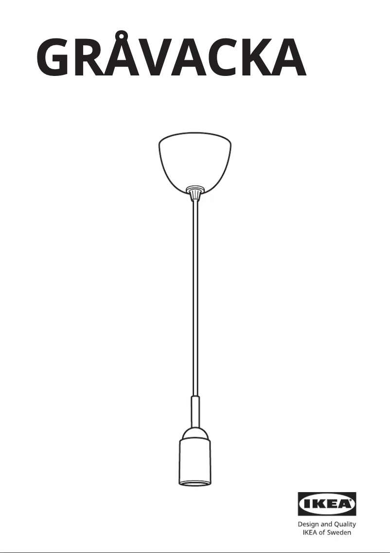 Página 1 del manual Manual de usuario Ikea GRÅVACKA 305.049.28