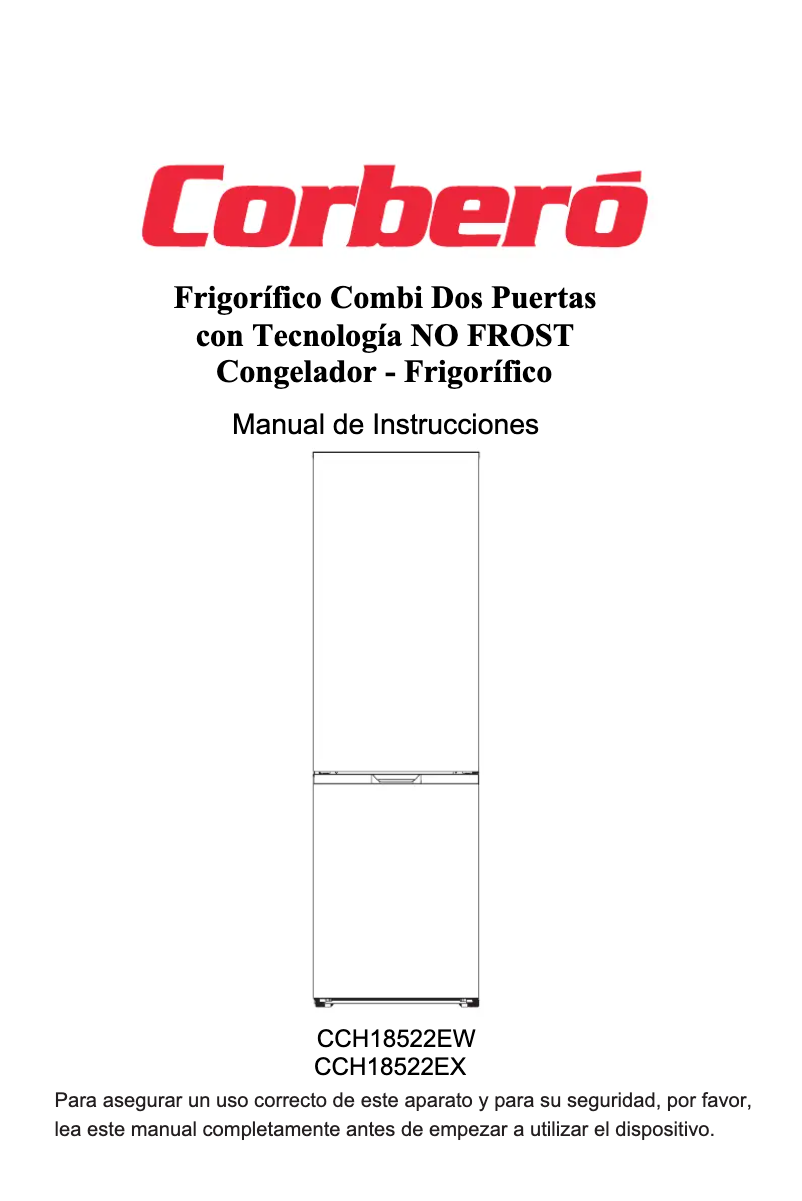 Imagen de la primera página del manual del dispositivo CCH18522EX