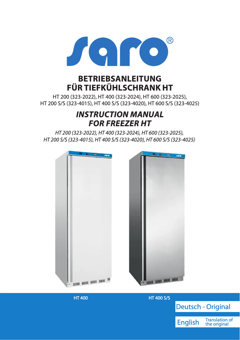 Imagen de la primera página del manual del dispositivo HT 200