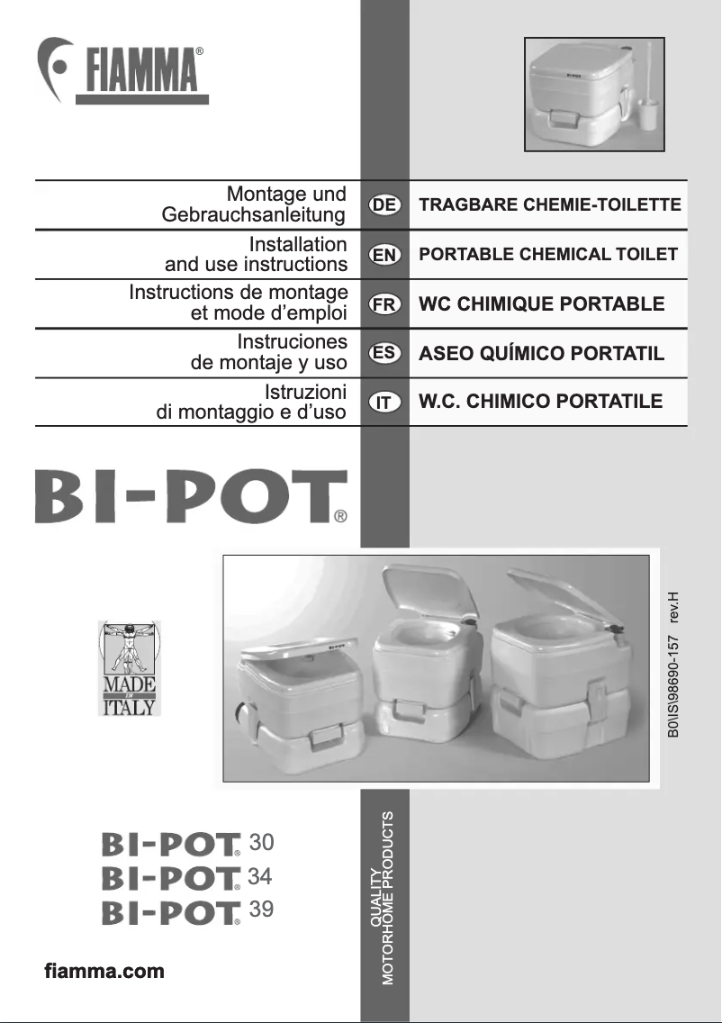 Imagen de la primera página del manual del dispositivo Bi-Pot 34
