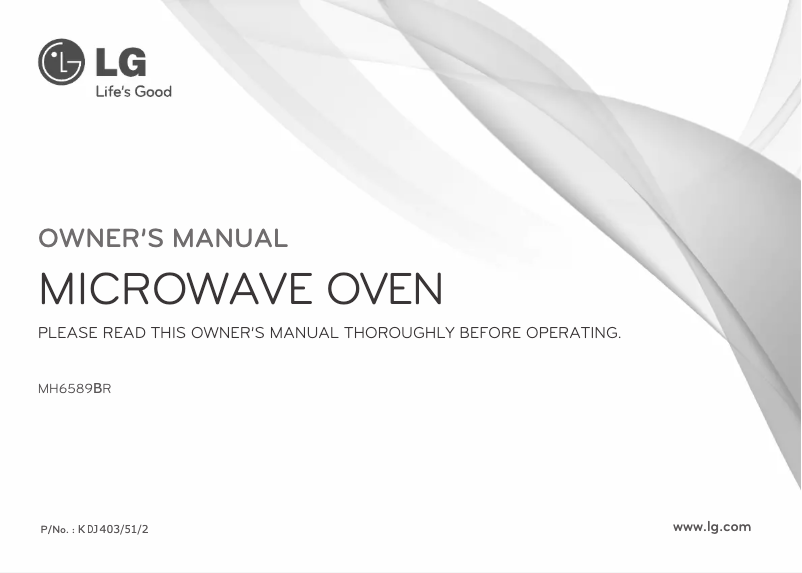 Página nº 1 - Manual de usuario LG MH6589DR