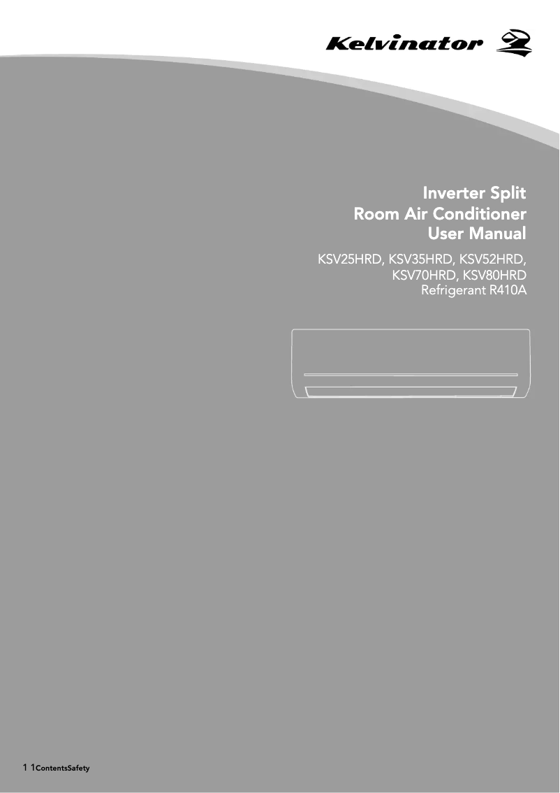 Página 1 del manual Manual de instrucciones Kelvinator KSV35HRD