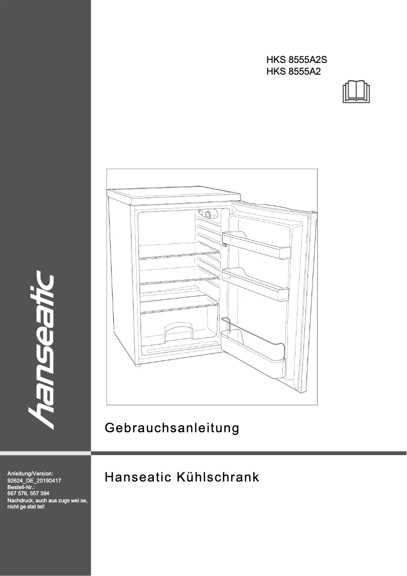 Página nº 1 - Manual de usuario Hanseatic HKS8555A2S