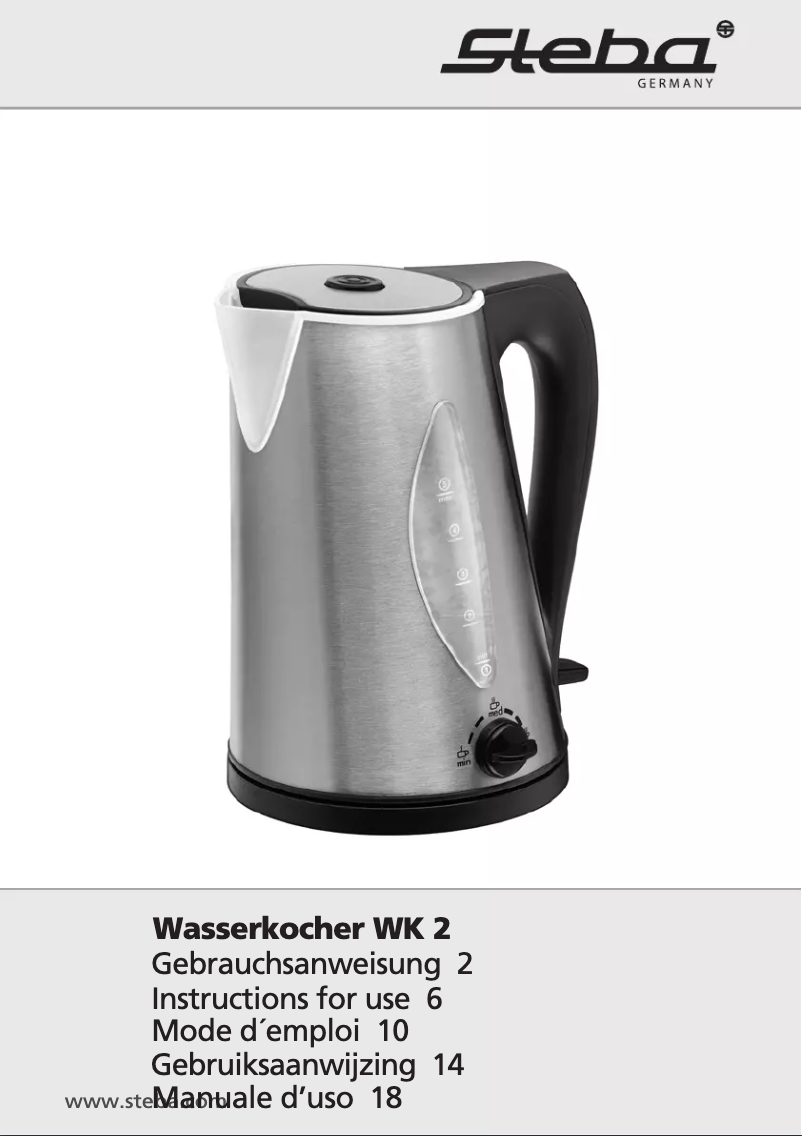 Imagen de la primera página del manual del dispositivo WK 2