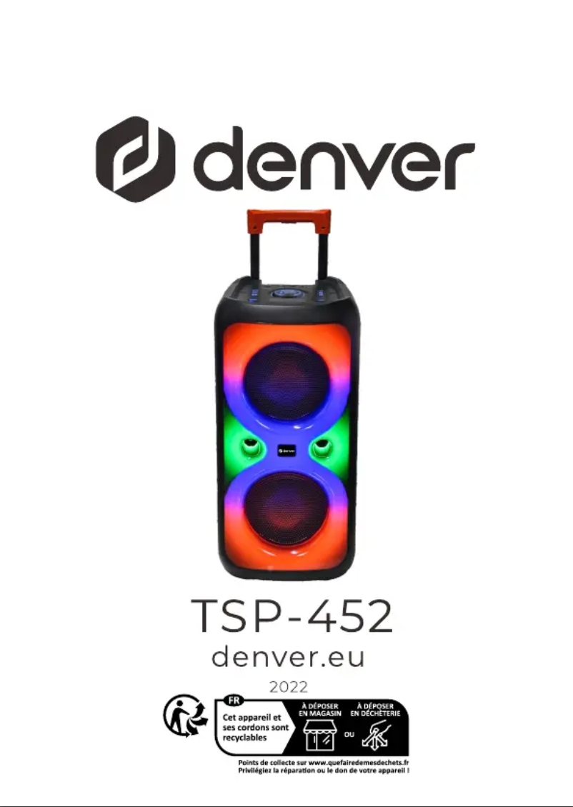 Página 1 del manual Manual de usuario Denver TSP-452