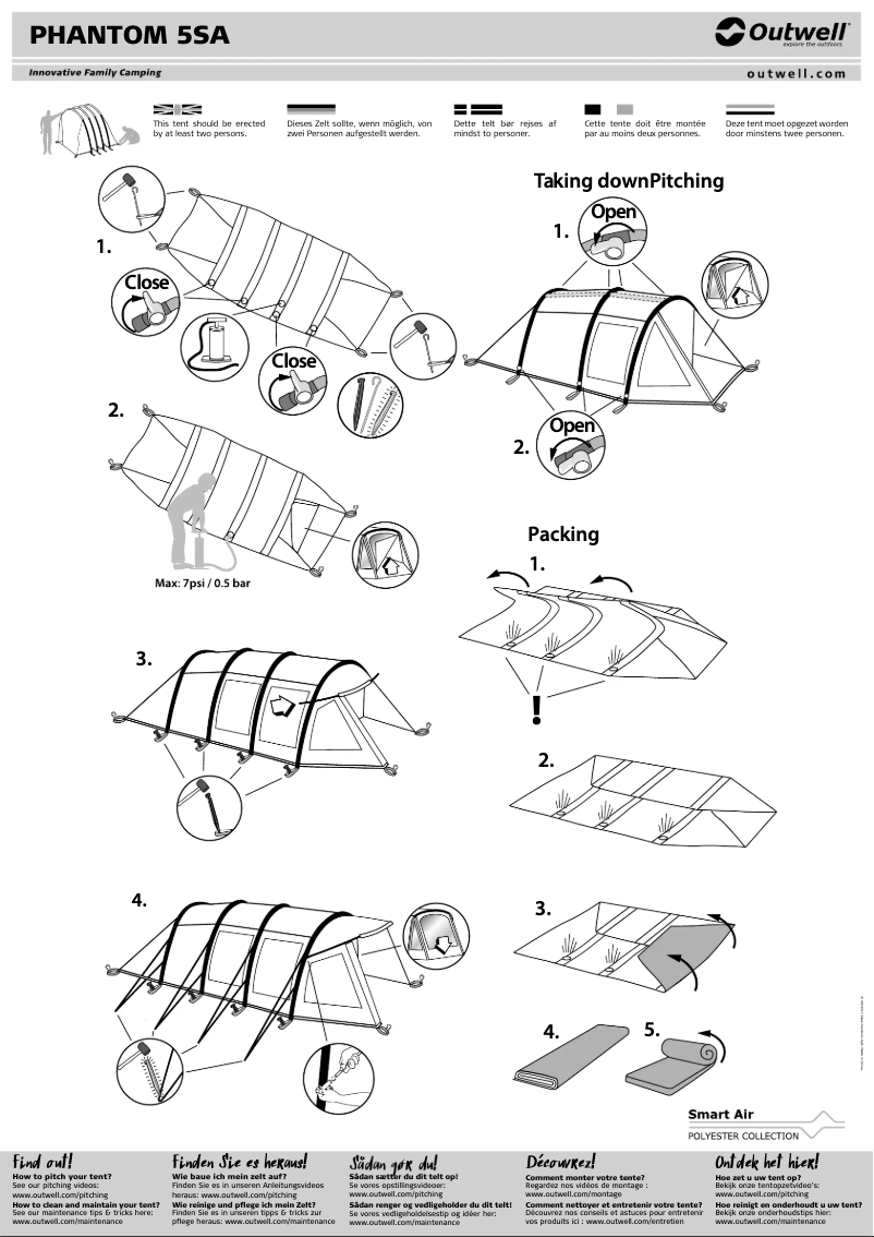 Imagen de la primera página del manual del dispositivo Phantom 5SA
