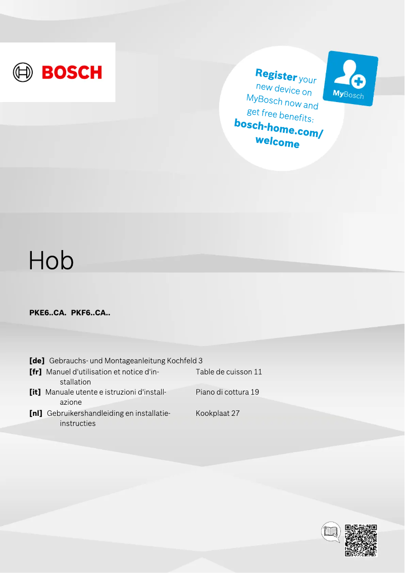 Imagen de la primera página del manual del dispositivo PKE645CA2E