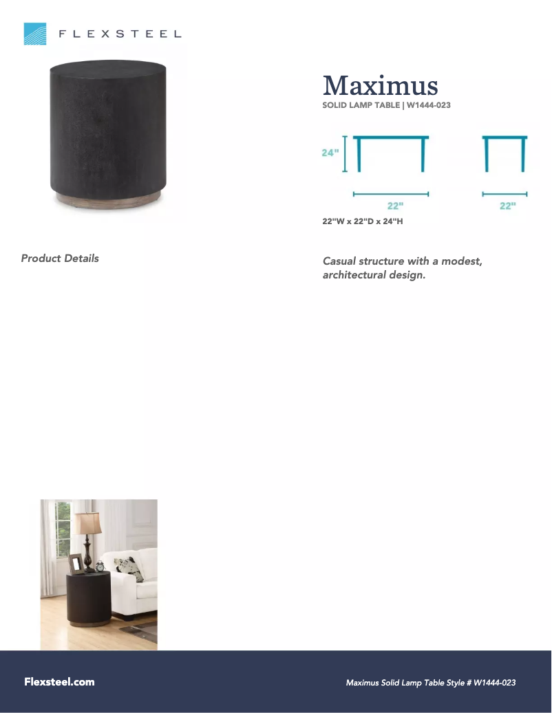 Página 1 del manual Manual de usuario Flexsteel Maximus W1444-023