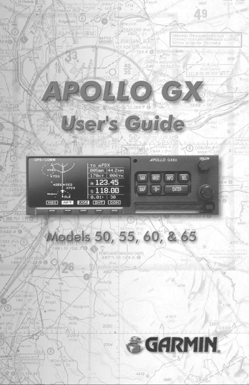 Imagen de la primera página del manual del dispositivo Apollo GX 55