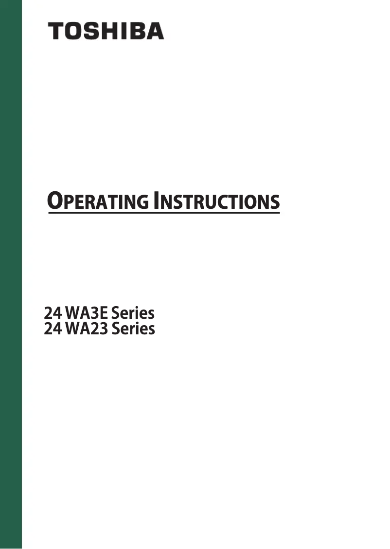 Página 1 del manual Manual de usuario Toshiba 24WA2363DA