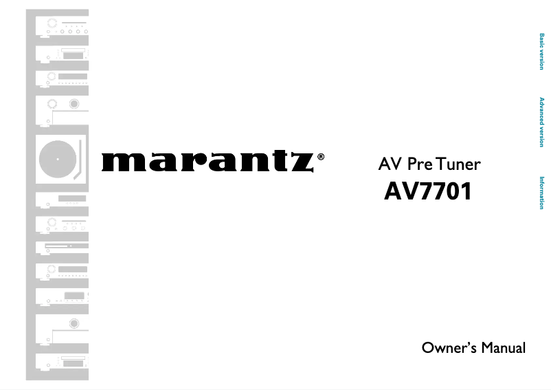 Página 1 del manual Manual de instrucciones Marantz AV7701