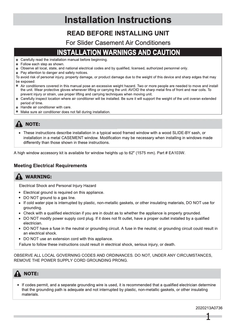Imagen de la primera página del manual del dispositivo FRA103KT1